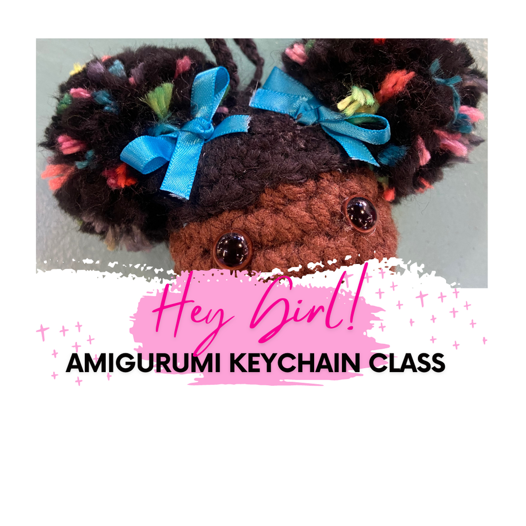 Hey Girl! Amigurumi Keychain